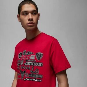Air Jordan Men's Graphic T-Shirt Red/Black Size S, M, L, XL
